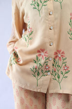 Load image into Gallery viewer, Beige Bloom Shirt Co-ord
